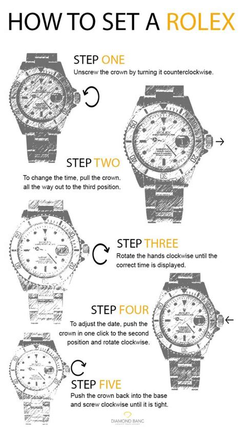 how set rolex watch|how to adjust rolex time.